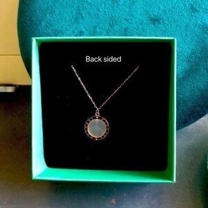 - Sterling silver mother of pearl charm necklace